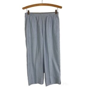 Vintage City Blues Koret Grandma High Waisted Pull On Gingham Capri Pants Medium